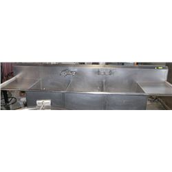STAINLESS STEEL TRIPLE SINK