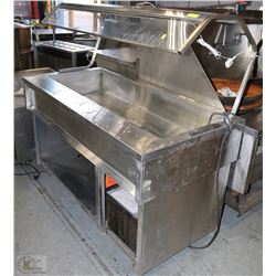 QUEST REFRIDGERATED SALAD BAR TABLE WITH SNEEZE