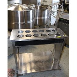 STAINLESS STEEL LARGE UTENSIL RACK