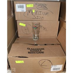 LOT OF 3 CASES WITH 24 HEINEKEN 16 OZ GLASSES