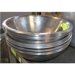 LOT OF TWELVE 12" STAINLESS STEEL BOWLS