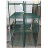 LOT OF 2 GREEN RACKS