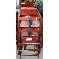 LOT OF 6 WOOD HIGH CHAIRS