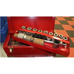 TOOL BOX WITH HEAVYDUTY SOCKETS UPTO 2" AND