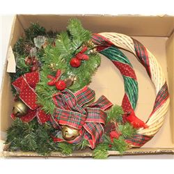 TWO CHRISTMAS WREATHS