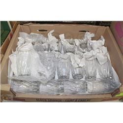 BOX W/SET OF 24 GLASSES - 12 TUMBLERS &
