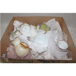 BOX W/WATER JUG WITH BOWL, CREAMER &