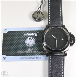 NEW INFANTRY MENS WRIST WATCH W/DATE ON CHOICE