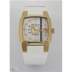 NEW DIESEL 37MM WHITE FACE UNISEX WATCH WHITE BAND