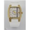 Image 1 : NEW DIESEL 37MM WHITE FACE UNISEX WATCH WHITE BAND