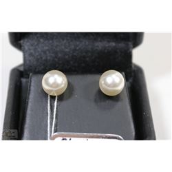 STERLING .925 SILVER PEARL EARRINGS