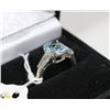 Image 1 : STERLING .925 SILVER RING TOPAZ STONE SZ 7