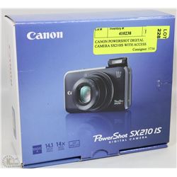 CANON POWERSHOT DIGITAL CAMERA SX210IS WITH ACCESS