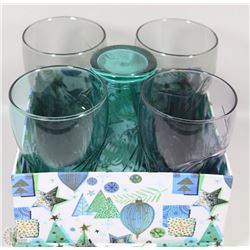 FIVE COLLECTABLE COCA COLA GLASSES