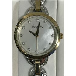 BULOVA STAINLESS STEEL 2-COLORED W/ GOLD &
