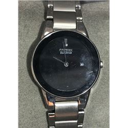 CITIZEN ECO-DRIVE STAINLESS STEEL WITH BLACK DIAL