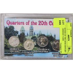 4 QUARTERS OF THE 20TH CENTURY INCL. GEORGE V AND