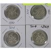 Image 1 : FOUR CANADIAN  50 CENT PIECES INCL 1969, 1974 AND