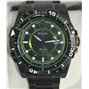 Image 1 : BULOVA BLACK STAINLESS STEEL WATCH W/ GREEN DIAL