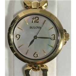 BULOVA GOLD COLORED STAINLESS STEEL WOMEN'S