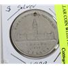 Image 1 : CANADIAN SILVER 1939 ONE DOLLAR COIN WITH PENDANT
