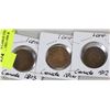 Image 1 : 3 CANADIAN LARGE ONE CENT COINS INCL 1903,1906 &