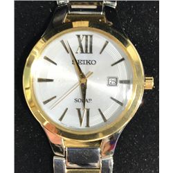 SEIKO SOLAR STAINLESS STEEL 2-COLORED W/ GOLD
