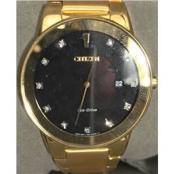 CITIZEN ECO DRIVE GOLD COLORED STAINLESS STEEL