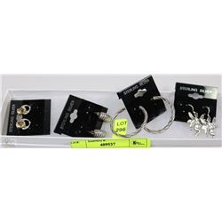 LOT OF 4 STERLING SILVER .925 EARRINGS