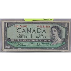 1954 ASTERICK REPLACEMENT BANK NOTE $1.00