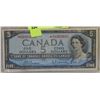 Image 1 : 1954 ASTERICK REPLACEMENT BANK NOTE $5.00
