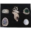 Image 1 : LOT OF 5 STERLING SILVER ASSORTED RINGS INCL