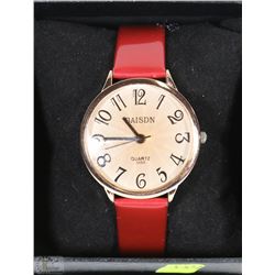 BAISDN WOMEN'S WATCH QUARTZ WITH RED STRAP
