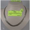 Image 1 : .925 SILVER 18 INCH BRAIDED NECKLACE-1/4 IN. WIDE