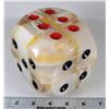 Image 1 : LARGE DECORATIVE DICE SCULPTURE MADE OF ONYX STONE