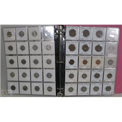 BINDER C/W MINT COINS, CENTS TO DOLLARS OLD DEALER