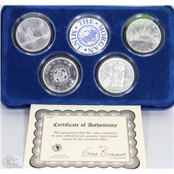 MORGAN MINT 4 SILVER DOLLAR COLLECTION WITH COA