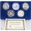 Image 1 : MORGAN MINT 4 SILVER DOLLAR COLLECTION WITH COA