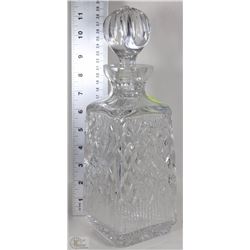 LARGE VINTAGE CUT CRYSTAL DECANTER - WHEAT PATTERN
