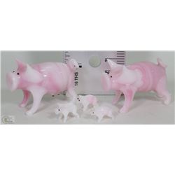 GLASS PIG ORNAMENT COLLECTION