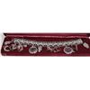 Image 1 : STERLING SILVER CHARM BRACELET WITH 12 LARGE