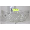 Image 1 : PINWHEEL FOOTED OVAL CRYSTAL BOWL