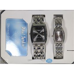 PAUL JARDIN MENS AND LADIES WATCH SET