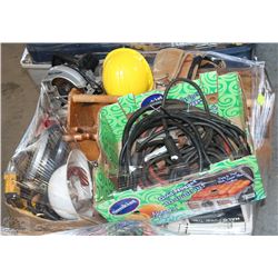 PALLET OF 40+ HALO LIGHTS , TOOL BOXES, TOOLS,