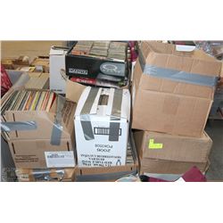 PALLET OF ASSORTED RECORDS, CDS & DVDS