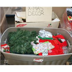 PALLET OF CHRISTMAS DECORATIONS TREE ETC.