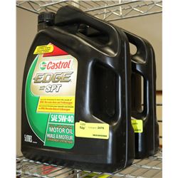 TWO 5 LITRE JUGS OF CASTROL SAE 5W40 SYNTHETIC