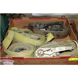 FLAT OF HEAVY DUTY RATCHET STRAPS