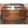 Image 1 : VINTAGE WOOD SIDEBOARD WITH MIRROR