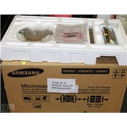 WHITE SAMSUNG OVER THE RANGE MICROWAVE